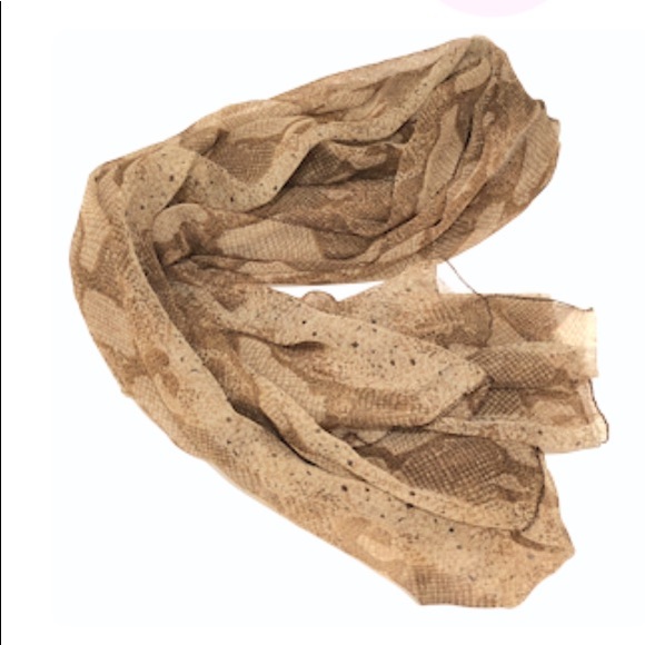 Sheer Oversize Python Print Scarf - Picture 3 of 8